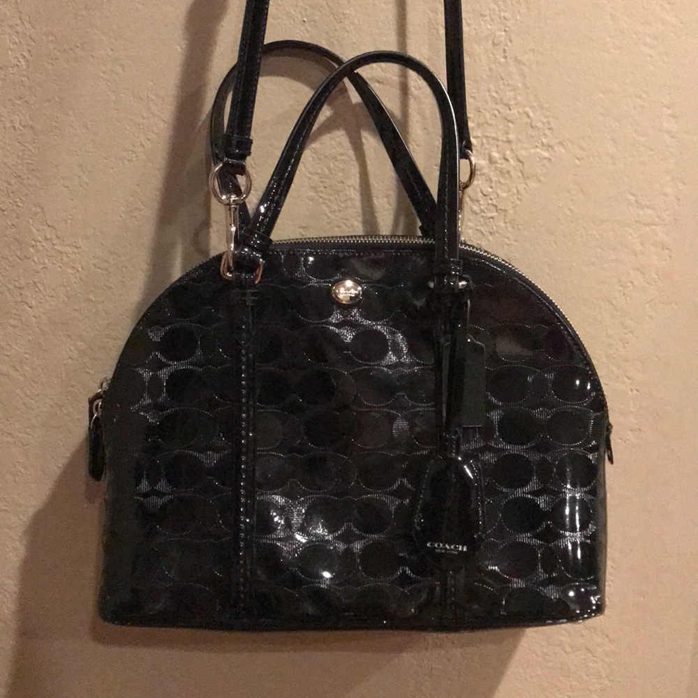 Coach black leather purse